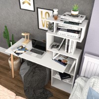 Masa de birou Hanah Home Vina White imaginea #3 — magazin online Desire.md
