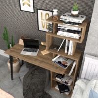 Masa de birou Hanah Home Vina Walnut imaginea #3 — magazin online Desire.md