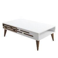 Măsuţă cafea Hanah Home Valensiya Walnut White imaginea #4 — magazin online Desire.md