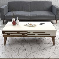 Măsuţă cafea Hanah Home Valensiya Walnut Cream imaginea #2 — magazin online Desire.md