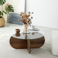 Măsuţă cafea Hanah Home Bubble Wood Walnut