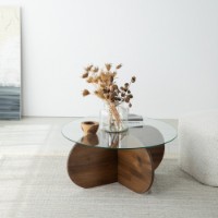 Măsuţă cafea Hanah Home Bubble Wood Walnut imaginea #2 — magazin online Desire.md
