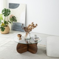 Măsuţă cafea Hanah Home Bubble Wood Walnut imaginea #3 — magazin online Desire.md