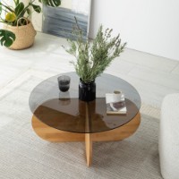 Măsuţă cafea Hanah Home Bubble Wood Fume Oak imaginea #2 — magazin online Desire.md