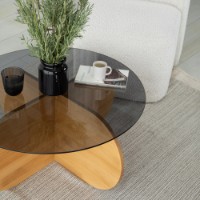 Măsuţă cafea Hanah Home Bubble Wood Fume Oak imaginea #4 — magazin online Desire.md
