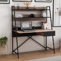 Masa de birou Hanah Home Arte Walnut Black
