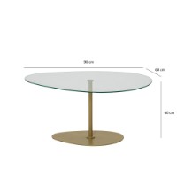 Журнальный столик Hanah Home Porto Transparent Gold фото №9 — интернет-магазин Desire.md