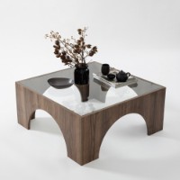 Журнальный столик Hanah Home Seine Transparent Walnut фото №2 — интернет-магазин Desire.md