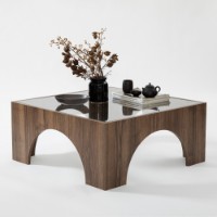 Журнальный столик Hanah Home Seine Transparent Walnut фото №3 — интернет-магазин Desire.md