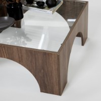 Журнальный столик Hanah Home Seine Transparent Walnut фото №4 — интернет-магазин Desire.md
