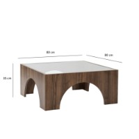 Журнальный столик Hanah Home Seine Transparent Walnut фото №6 — интернет-магазин Desire.md