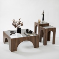 Журнальный столик Hanah Home Seine Transparent Walnut фото №8 — интернет-магазин Desire.md