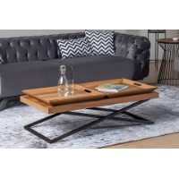 Măsuţă cafea Hanah Home Towly Walnut imaginea #6 — magazin online Desire.md