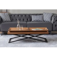 Măsuţă cafea Hanah Home Towly Walnut imaginea #7 — magazin online Desire.md