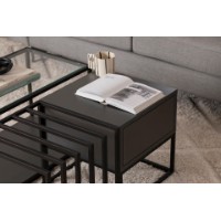 Măsuţă cafea Hanah Home Charlotte Black imaginea #5 — magazin online Desire.md