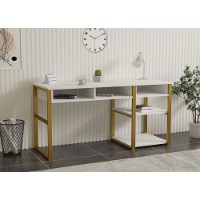 Masa de birou Hanah Home Emro White Gold