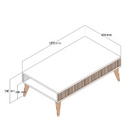Журнальный столик Hanah Home Milan Walnut Travertine фото №4 — интернет-магазин Desire.md