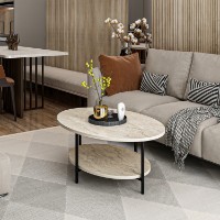 Măsuţă cafea Hanah Home Elis Travertine imaginea #2 — magazin online Desire.md