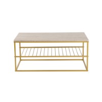 Măsuţă cafea Hanah Home Asude Gold Travertine imaginea #4 — magazin online Desire.md