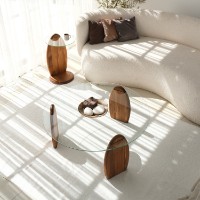 Măsuţă cafea Hanah Home Surf Chesnut Transparent imaginea #2 — magazin online Desire.md