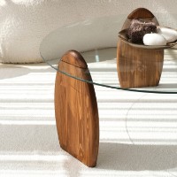 Măsuţă cafea Hanah Home Surf Chesnut Transparent imaginea #4 — magazin online Desire.md