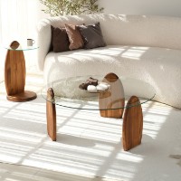 Măsuţă cafea Hanah Home Surf Chesnut Transparent imaginea #5 — magazin online Desire.md