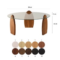 Măsuţă cafea Hanah Home Surf Chesnut Transparent imaginea #9 — magazin online Desire.md