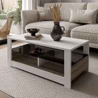 Măsuţă cafea Hanah Home Aydos White Oak imaginea #3 — magazin online Desire.md