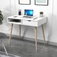 Masa de birou Hanah Home Offer White Wooden imaginea #2 — magazin online Desire.md