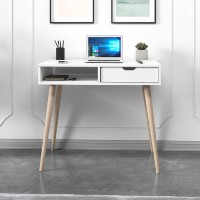 Masa de birou Hanah Home Offer White Wooden imaginea #3 — magazin online Desire.md