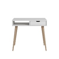 Masa de birou Hanah Home Offer White Wooden imaginea #4 — magazin online Desire.md