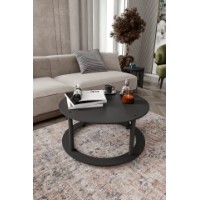 Măsuţă cafea Hanah Home Hole Round Black