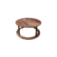 Măsuţă cafea Hanah Home Hole Round Walnut imaginea #2 — magazin online Desire.md