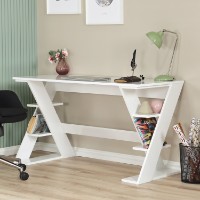 Masa de birou Hanah Home Lungo White imaginea #3 — magazin online Desire.md