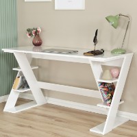 Masa de birou Hanah Home Lungo White imaginea #5 — magazin online Desire.md