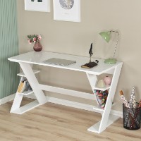Masa de birou Hanah Home Lungo White imaginea #6 — magazin online Desire.md