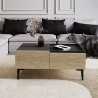 Журнальный столик Hanah Home Mia Travertine Anthracite