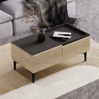 Журнальный столик Hanah Home Mia Travertine Anthracite фото №4 — интернет-магазин Desire.md