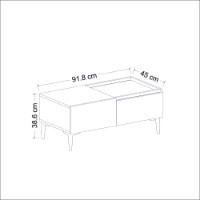 Журнальный столик Hanah Home Mia Travertine Anthracite фото №7 — интернет-магазин Desire.md