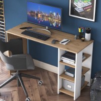 Masa de birou Rani HA108 Walnut White imaginea #2 — magazin online Desire.md
