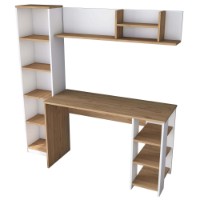 Masa de birou Rani HA125 Walnut White imaginea #5 — magazin online Desire.md