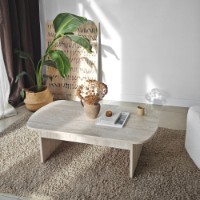 Măsuţă cafea Hanah Home Theseus Travertine imaginea #3 — magazin online Desire.md