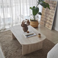 Măsuţă cafea Hanah Home Theseus Travertine imaginea #4 — magazin online Desire.md