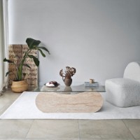 Măsuţă cafea Hanah Home Brise Travertine Transparent imaginea #2 — magazin online Desire.md