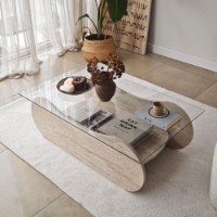 Măsuţă cafea Hanah Home Brise Travertine Transparent imaginea #4 — magazin online Desire.md
