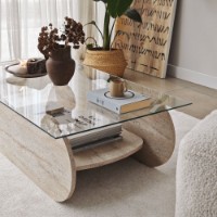 Măsuţă cafea Hanah Home Brise Travertine Transparent imaginea #5 — magazin online Desire.md