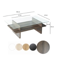 Журнальный столик Hanah Home Saga Rectangle Walnut Transparent фото №11 — интернет-магазин Desire.md