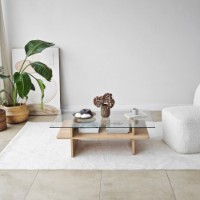 Журнальный столик Hanah Home Saga Rectangle Sapphire Transparent фото №3 — интернет-магазин Desire.md