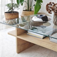 Журнальный столик Hanah Home Saga Rectangle Sapphire Transparent фото №7 — интернет-магазин Desire.md
