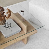 Журнальный столик Hanah Home Saga Rectangle Sapphire Transparent фото №8 — интернет-магазин Desire.md